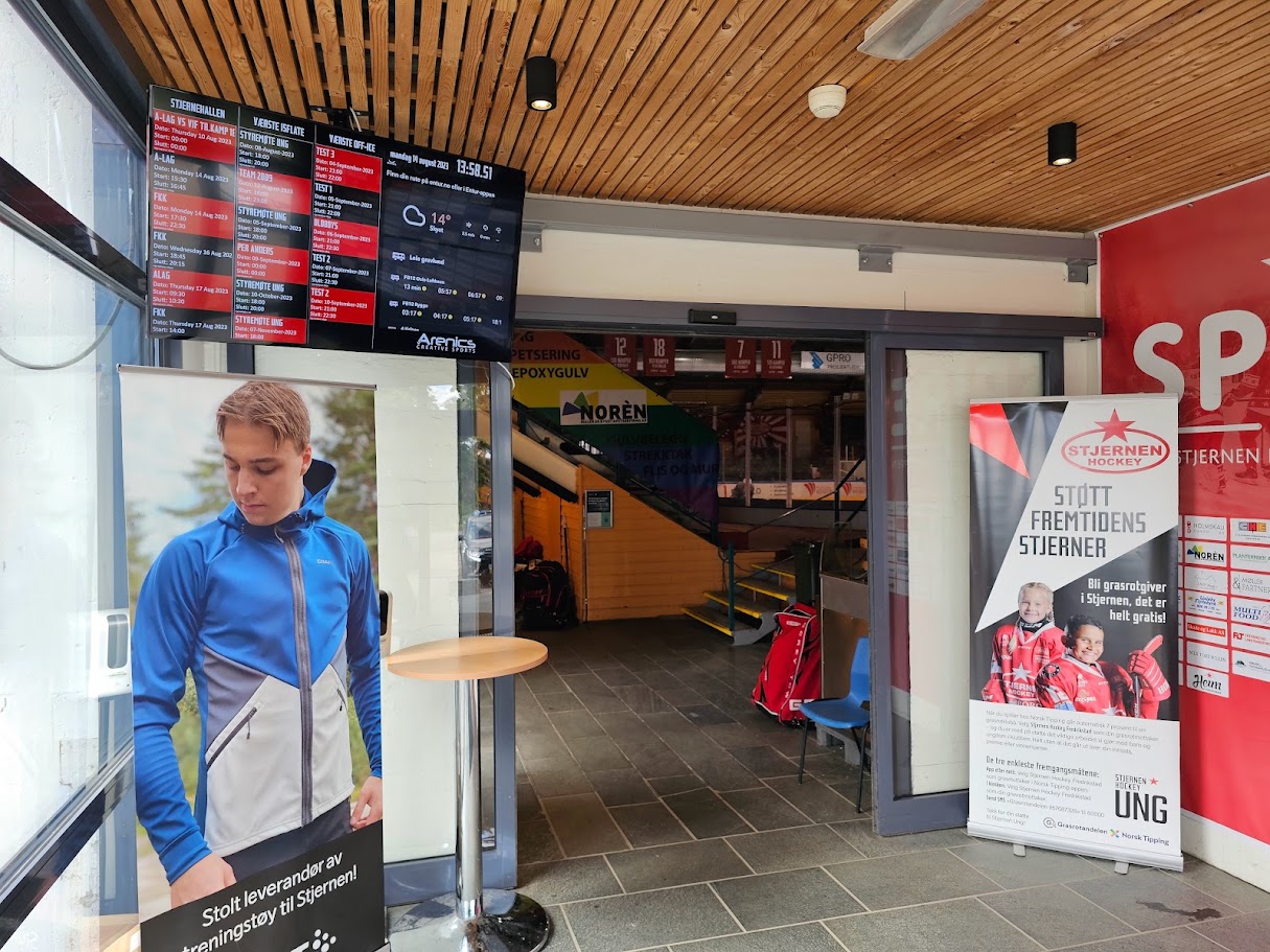 Arena Signage installasjon i Stjernehallen